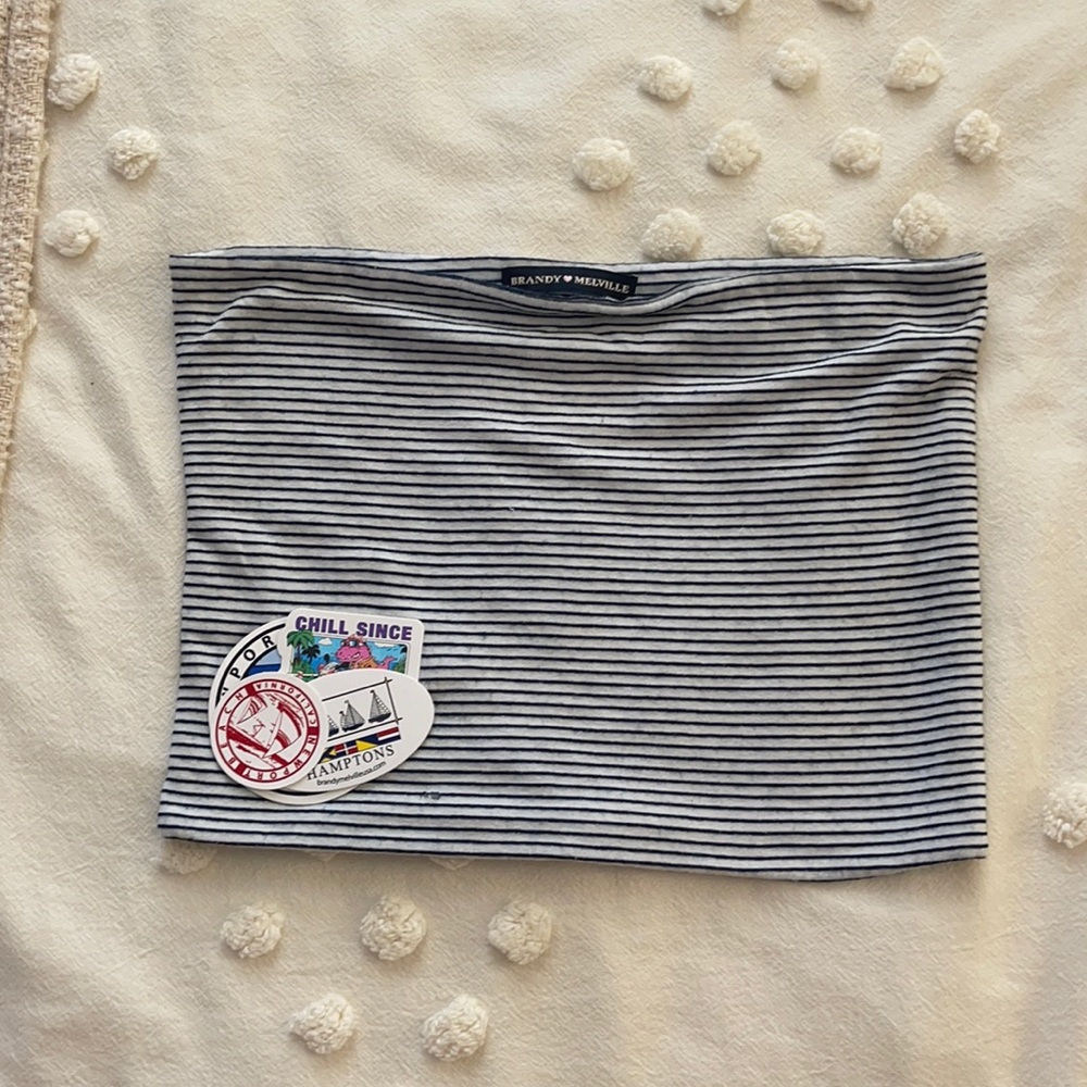 brandy melville striped tube top